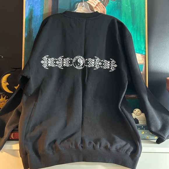 Vintage T&C Surf Designs Hawaii Sweater Mens Large Black Grunge Surf Skater 90s - Picture 3 of 16